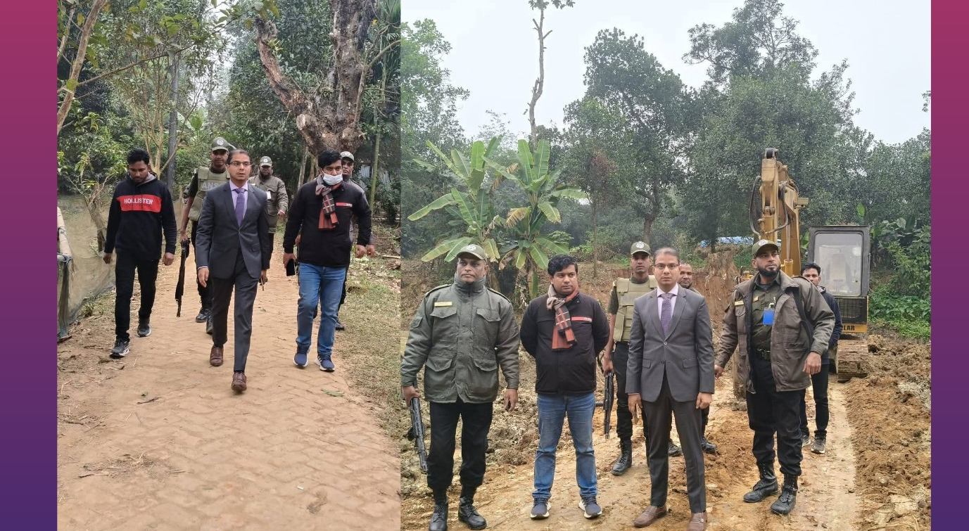 কাপাসিয়ায় অবৈধ বালু উত্তোলনের বিরুদ্ধে অভিযান ভেকু জব্দ 
